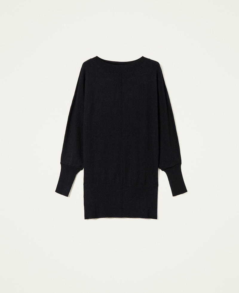 Abito in maglia rasata con frange