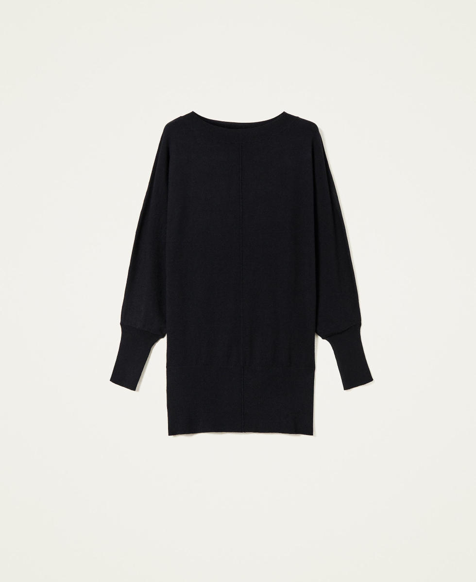 Robe en point jersey avec franges