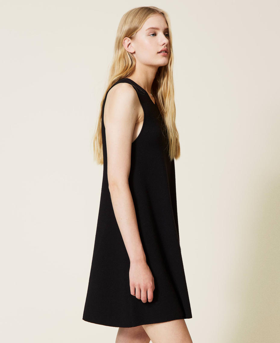 Robe en maille avec franges