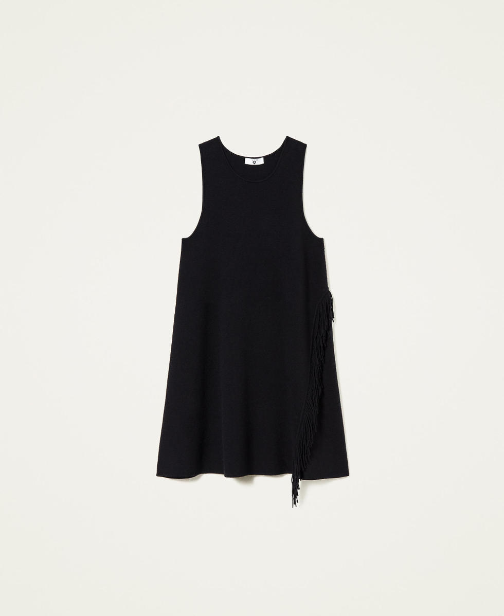 Robe en maille avec franges