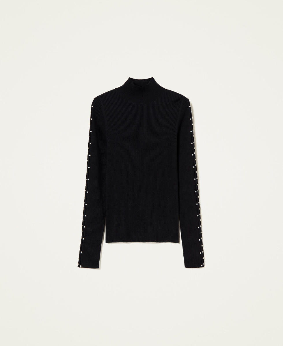 Zara turtleneck with pearls top