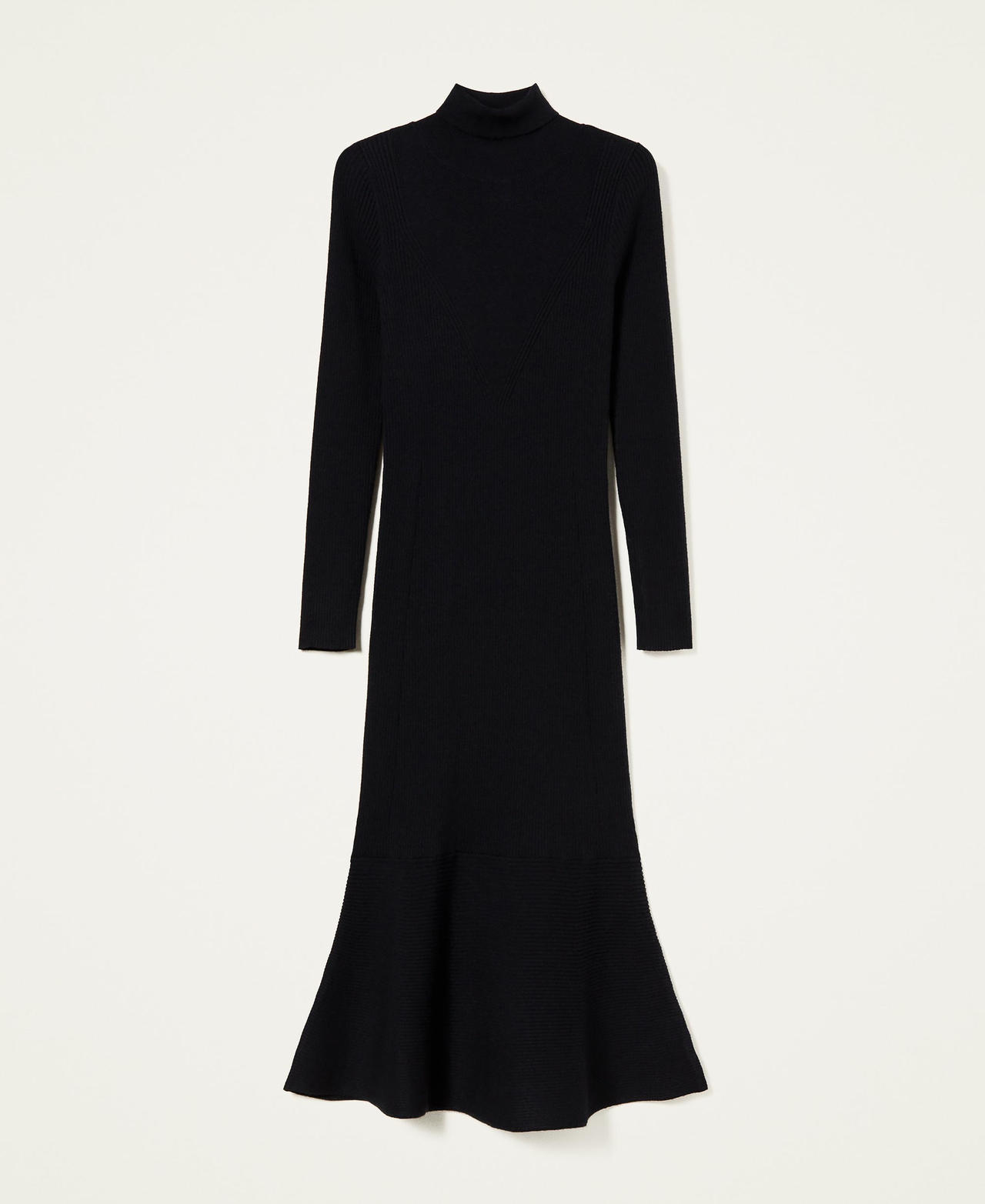 Ribbed knit midi dress