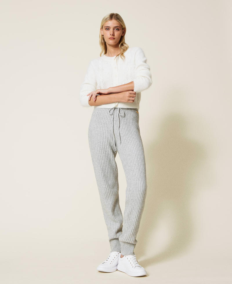 Cable knit trousers