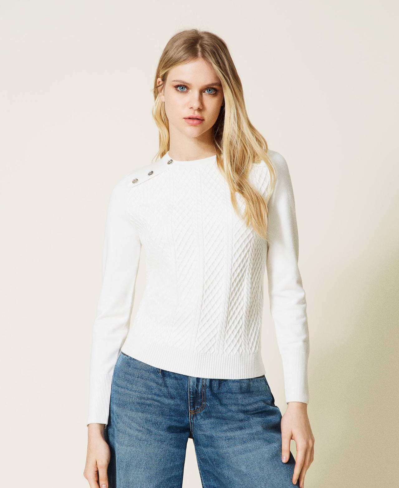 Maglia a rombi con bottoni