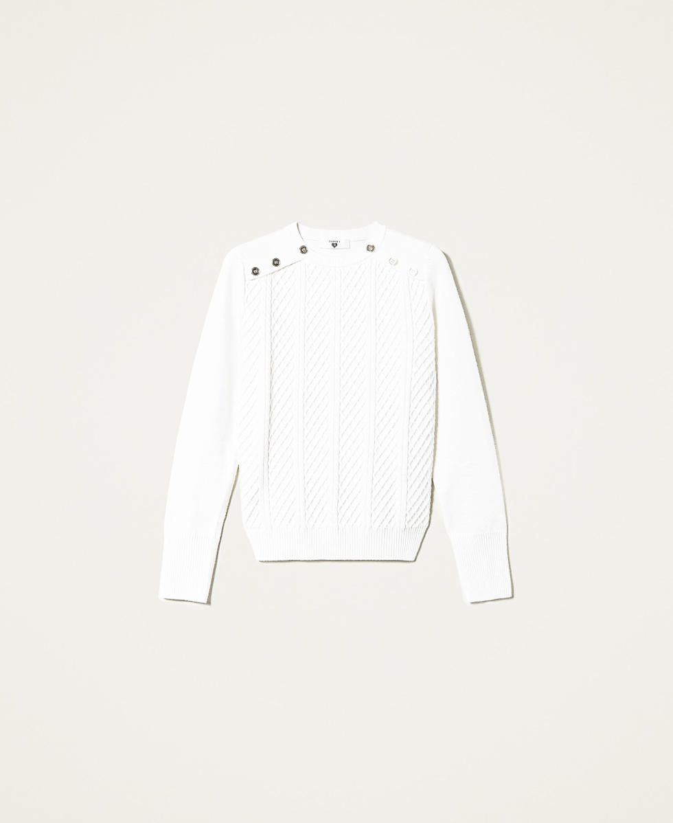 Pull &agrave; losanges avec boutons