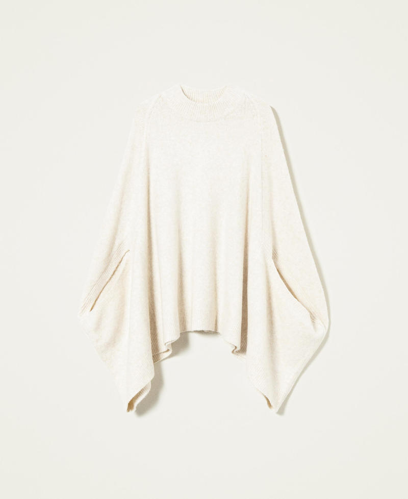 Roller neck knit cape Light Ivory Woman 222LI36BB-0S