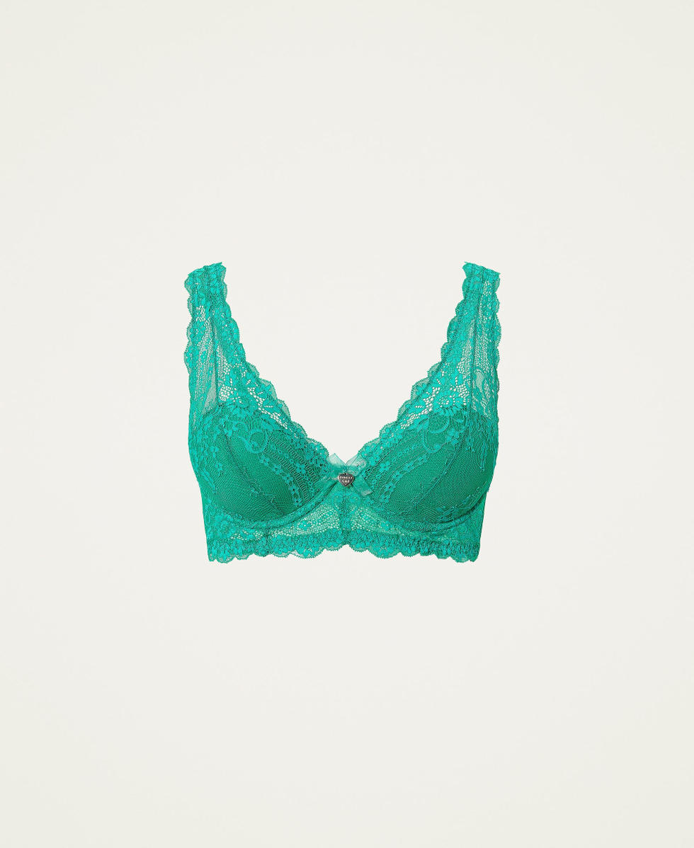 Reggiseno bralette in pizzo Donna, Verde