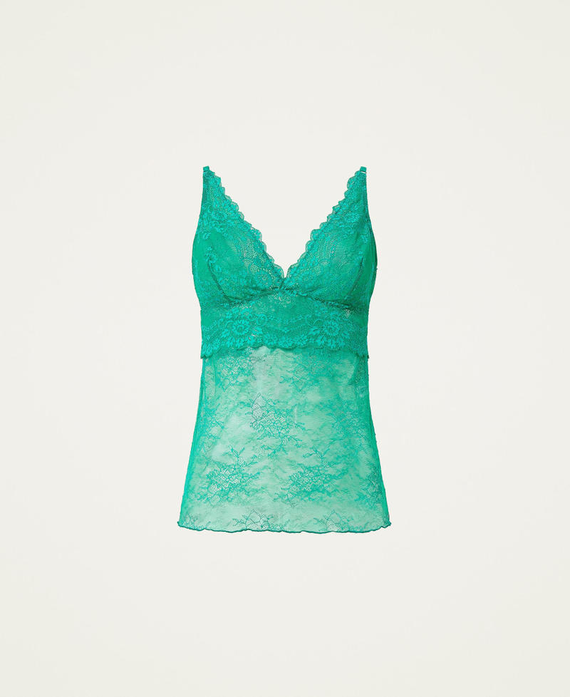 Top intimo in pizzo Verde "Green Flag" Donna 222LI6AYY_07188_0S
