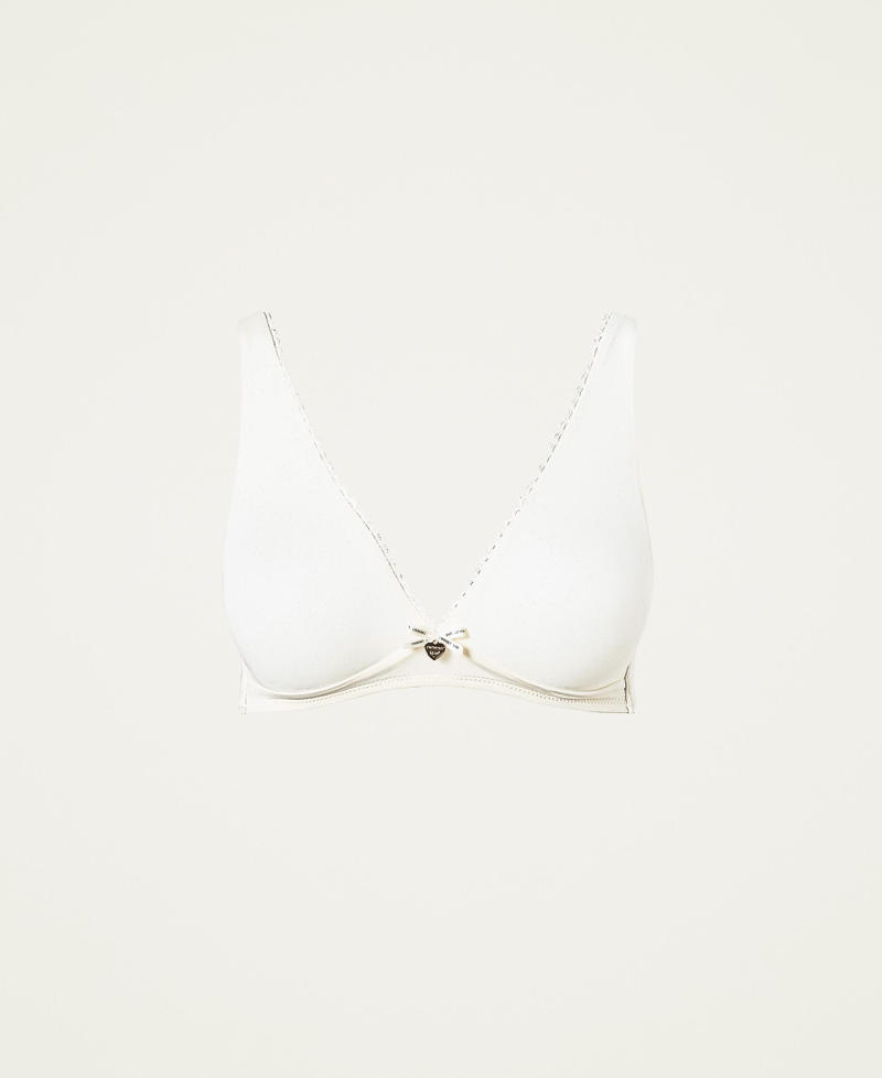 Triangle bra with tiny bow Light Ivory Woman 222LI6B22_0018C_0S