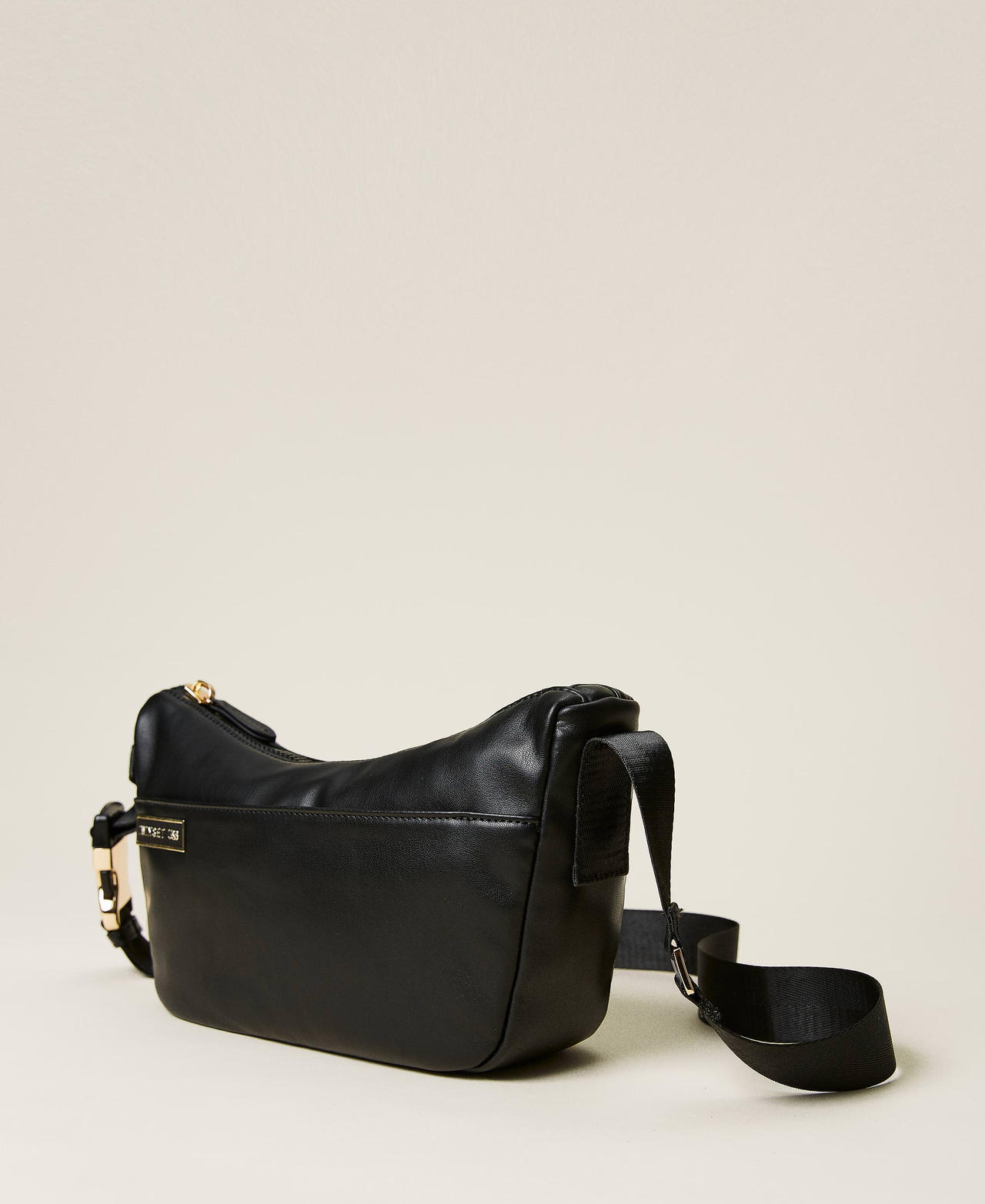 Shoulder bag with logo patch