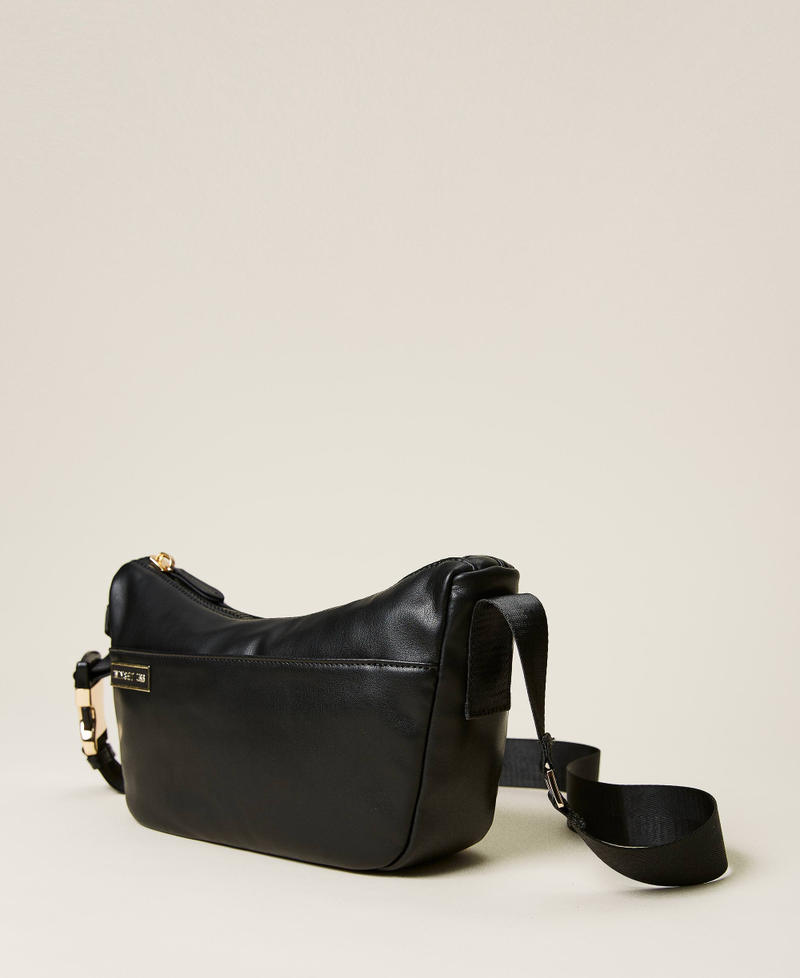 Shoulder bag with logo patch