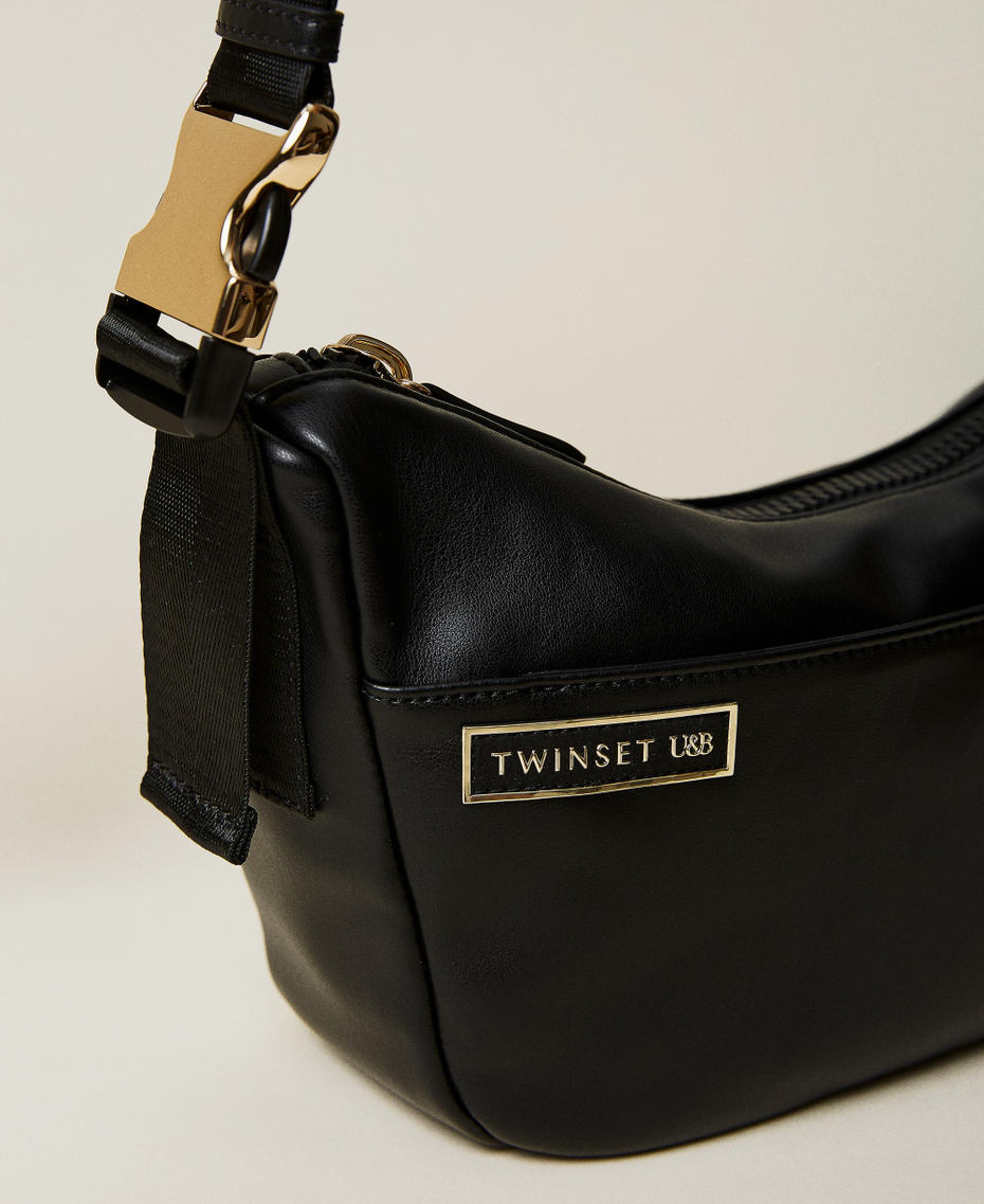 Shoulder bag with logo patch