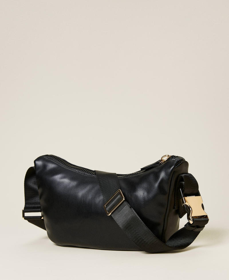 Shoulder bag with logo patch