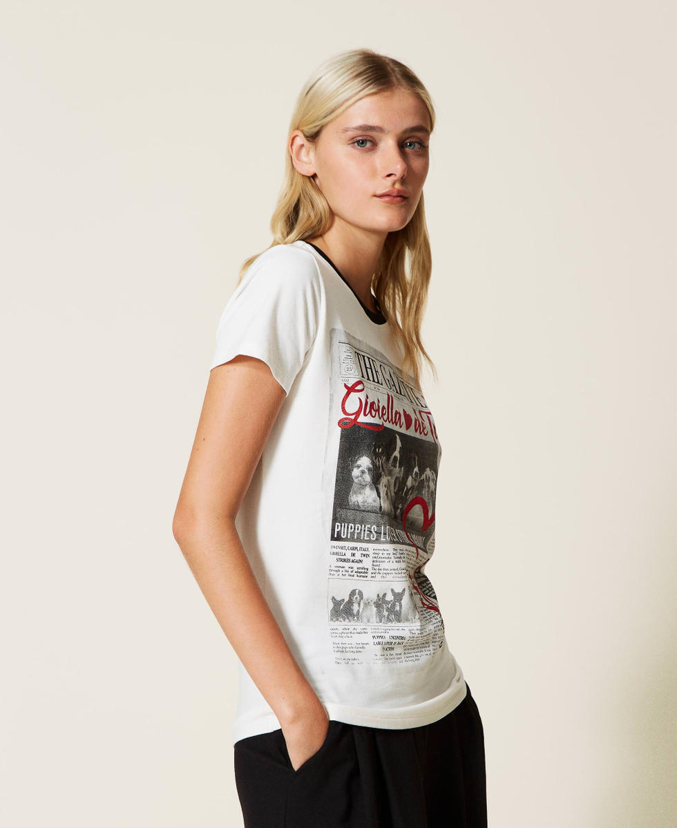 T shirt con stampa donna on sale