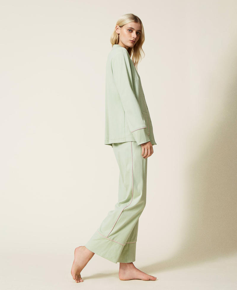 Mannish pyjamas with contrasting details