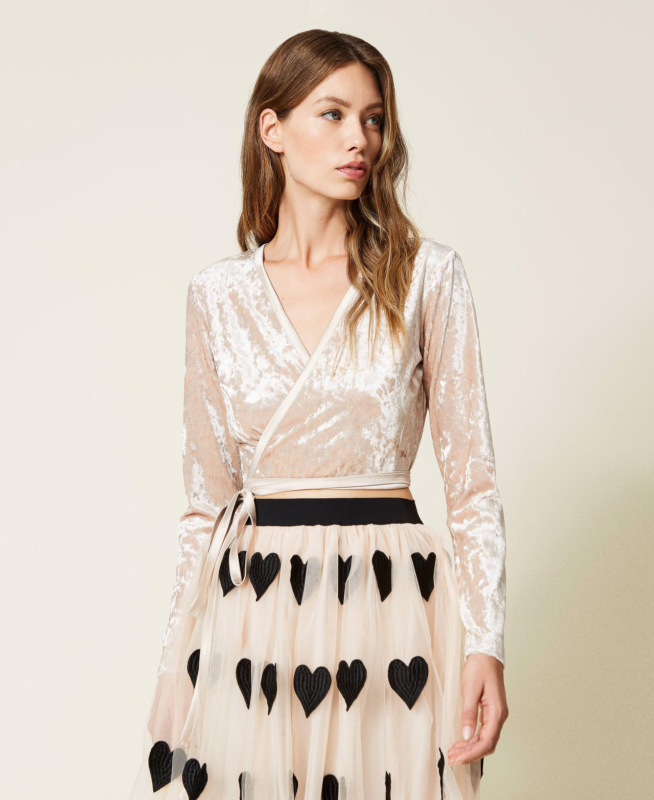 Shimmering chenille shrug