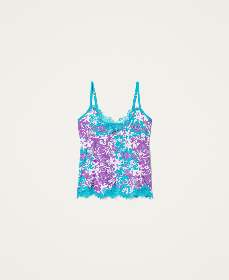 Top intimo a fiori con pizzo