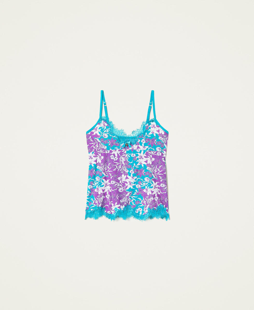 Top lingerie floral avec dentelle