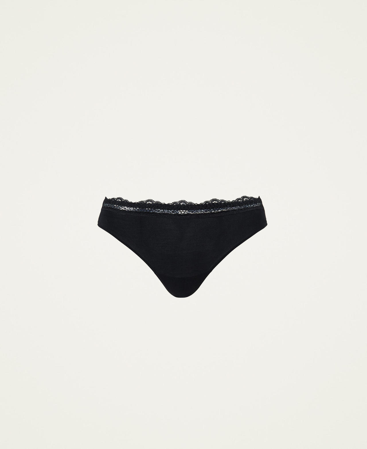Slip br&eacute;silien en micromodal et dentelle