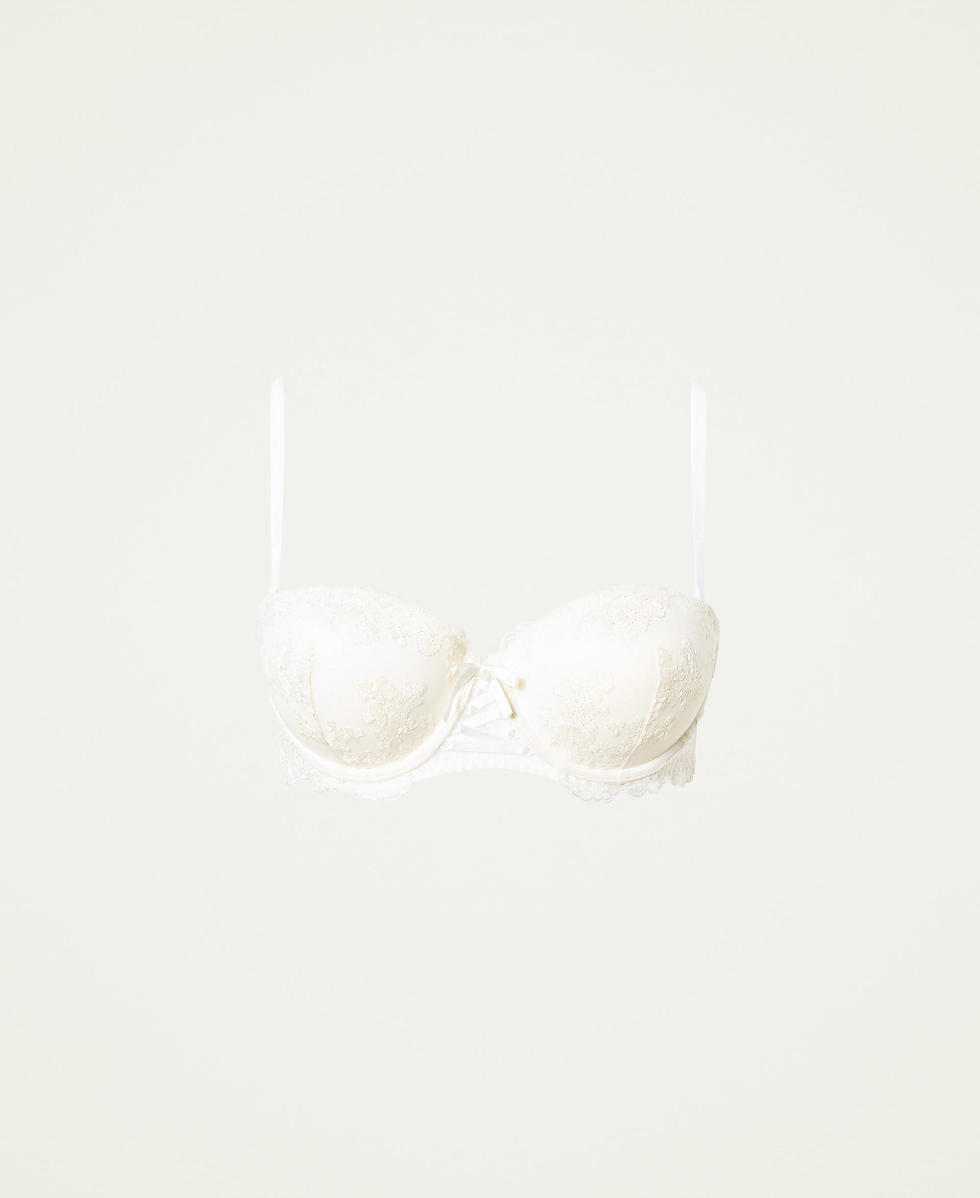 Padded bandeau tulle bra