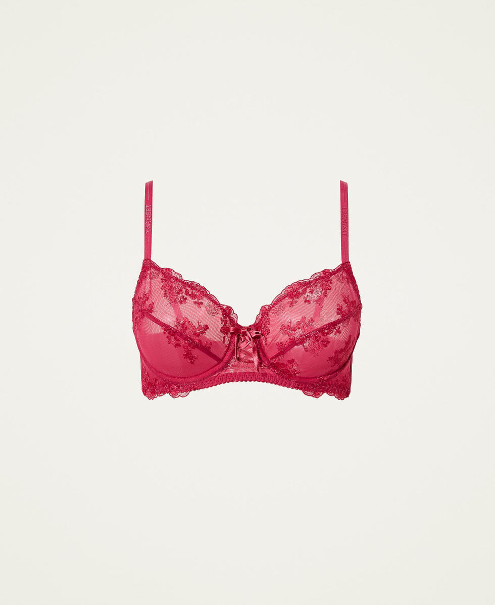 Underwire tulle bra