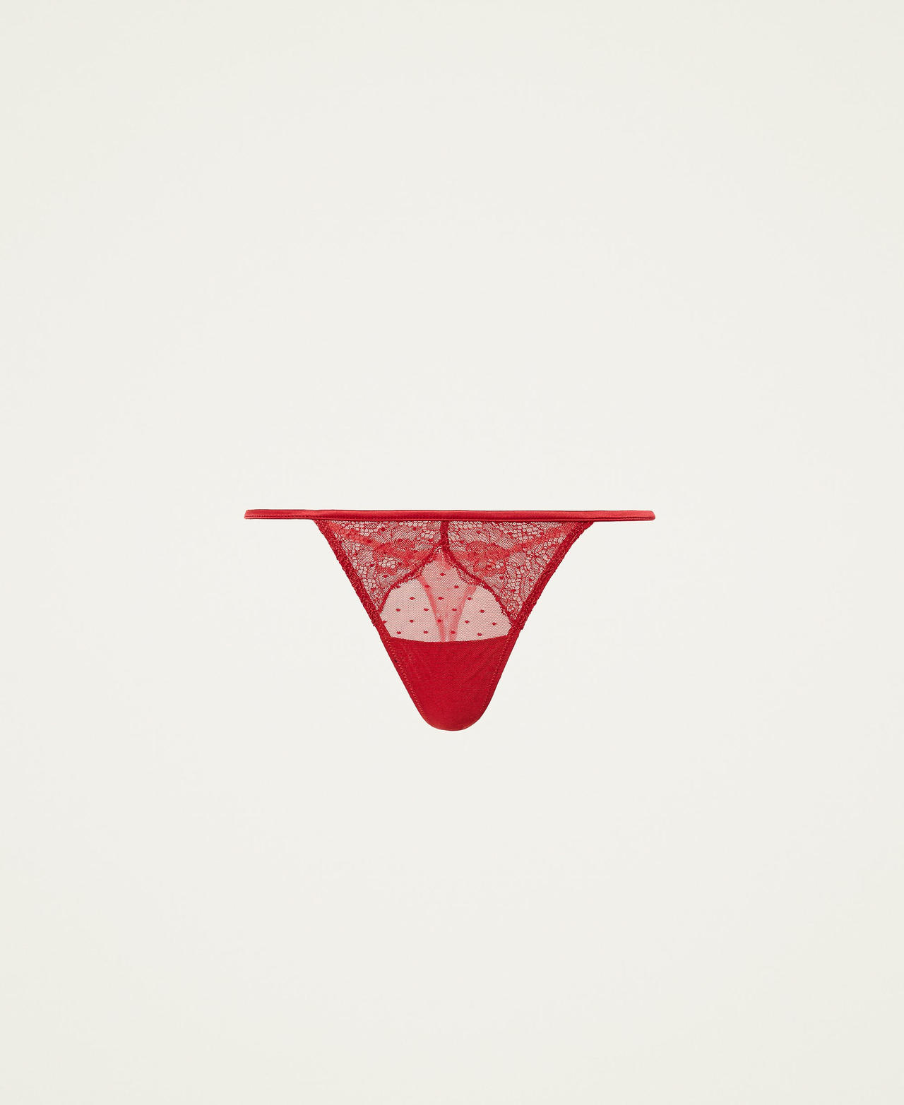 Tulle and lace g-string Burning Red Woman 222LL6E88_04231_0S