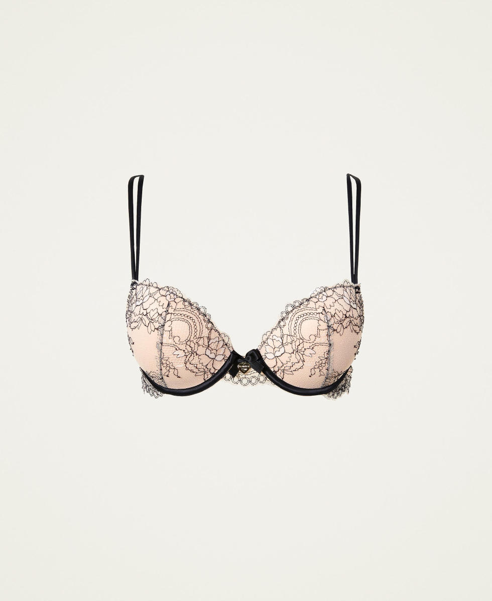 R&eacute;brod&eacute; lace push-up bra