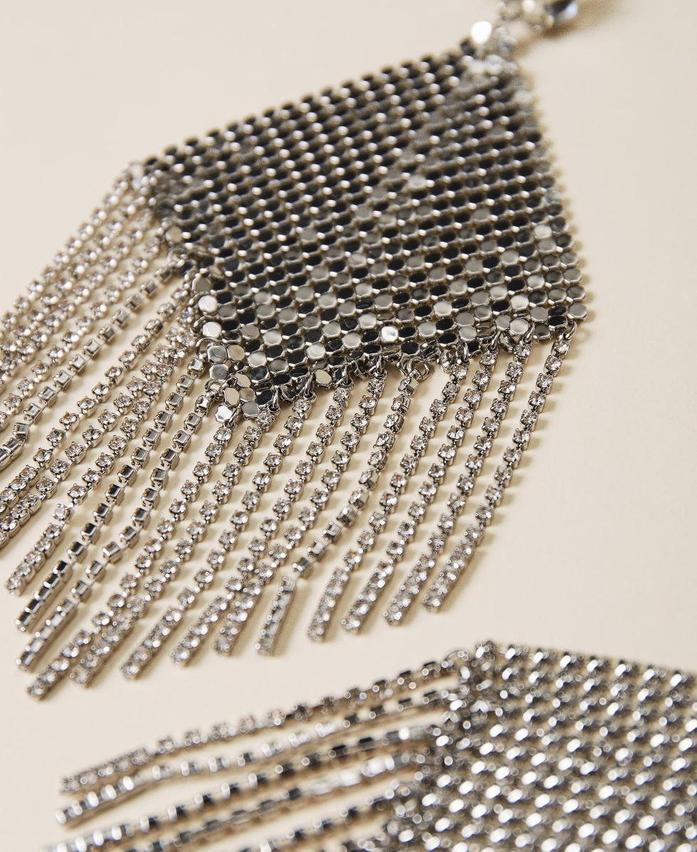 Metal mesh earrings on sale