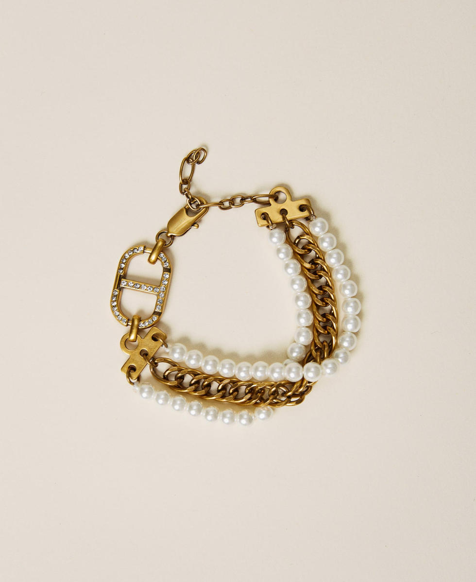 Bracelet avec perles et logo