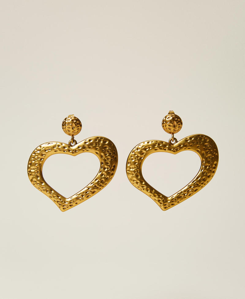 Earrings with pendant heart
