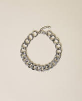 Chain necklace with rhinestones