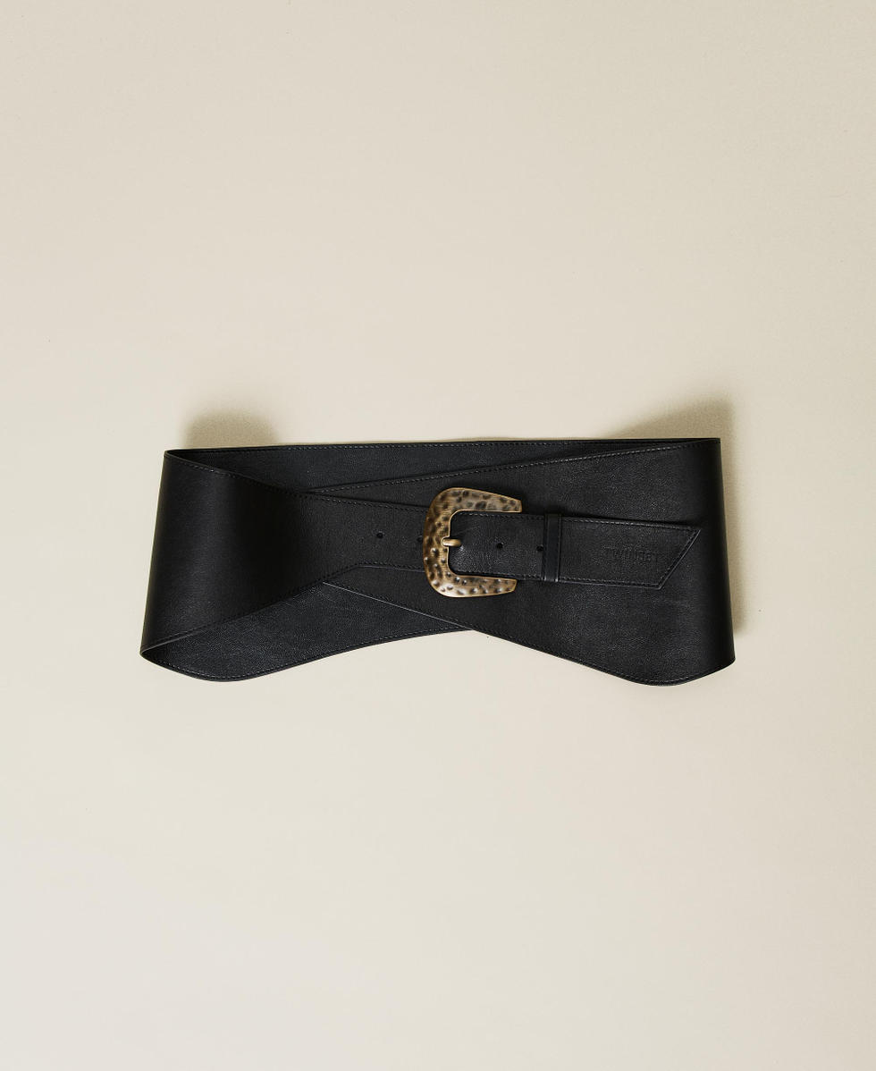 Bustier leather belt