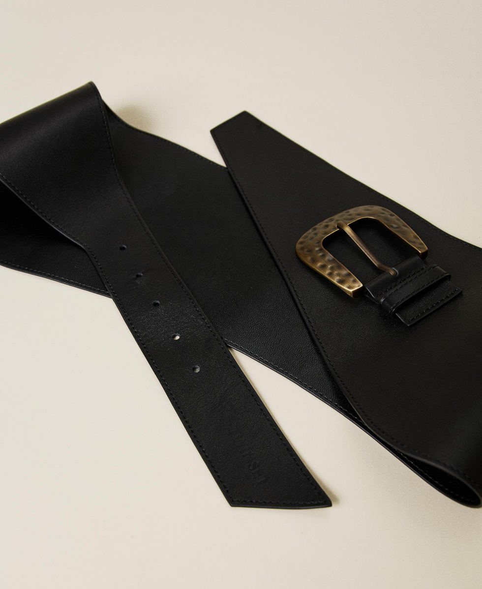 Bustier leather belt