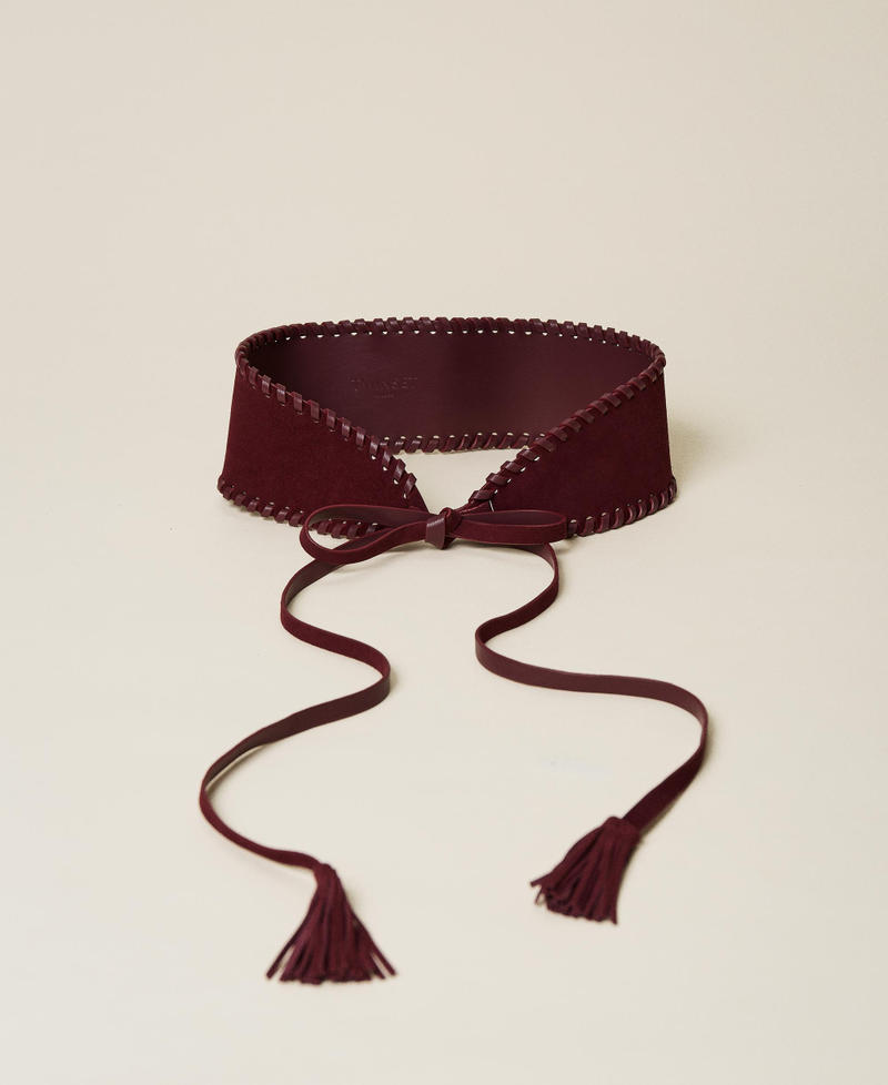 Suede sash belt