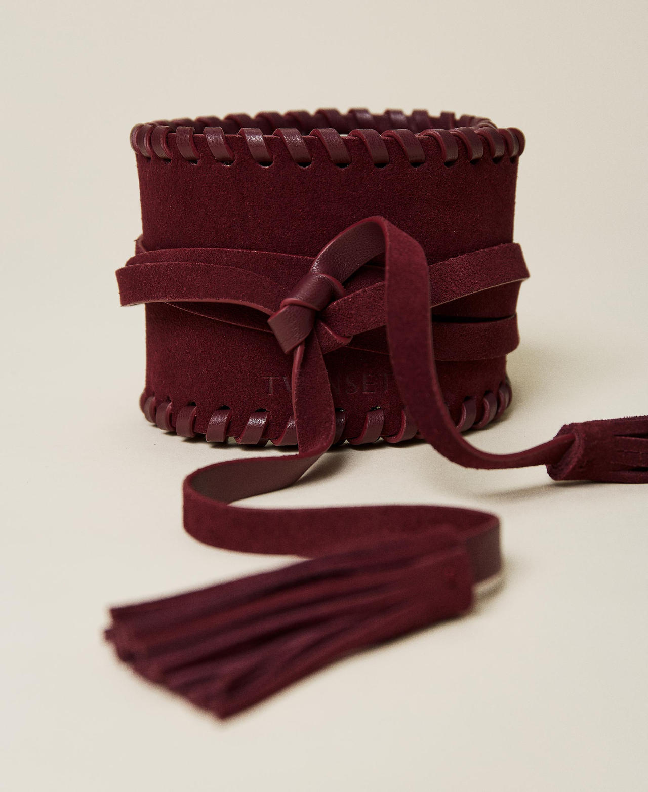 Suede sash belt