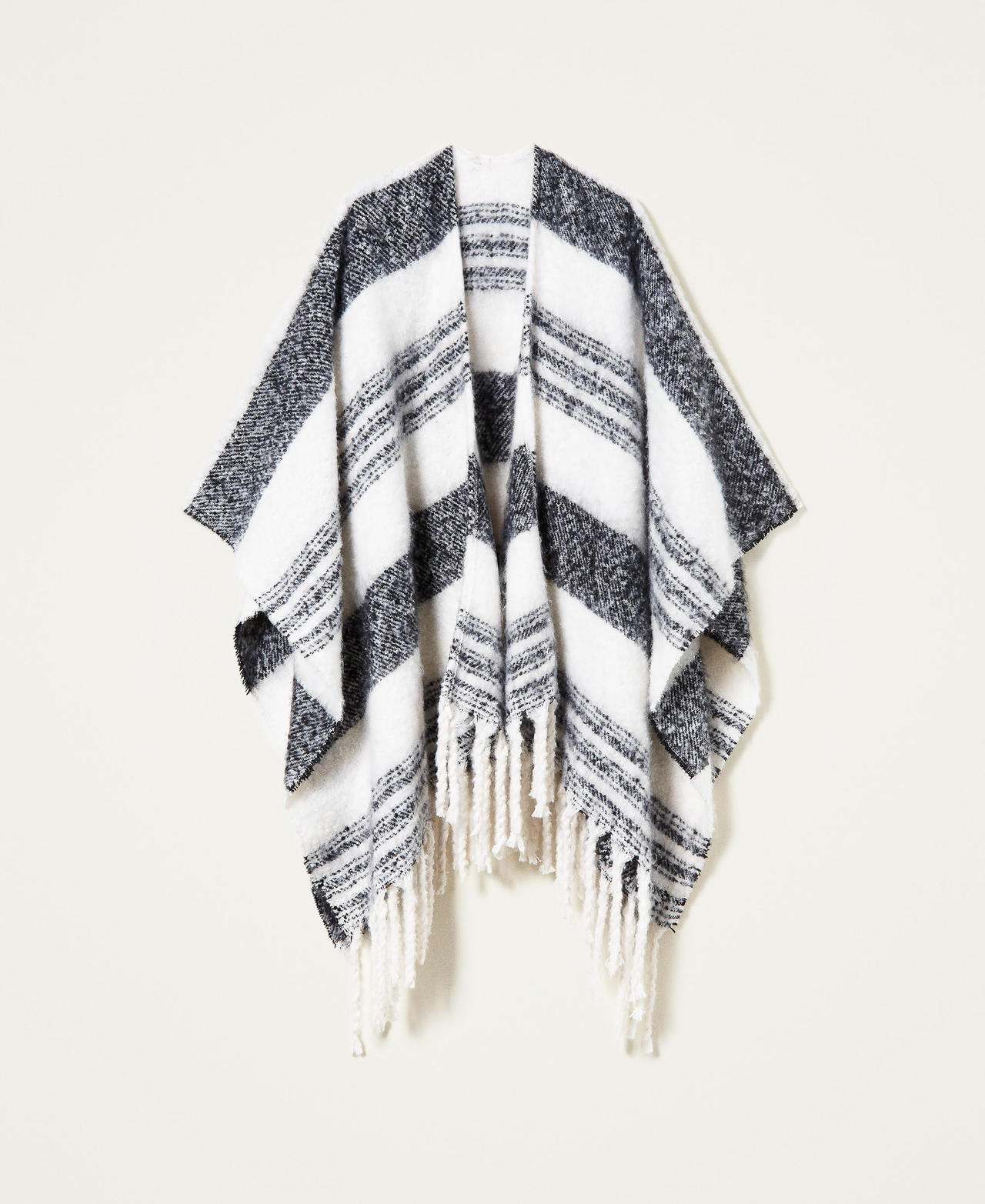 Poncho ouvert jacquard