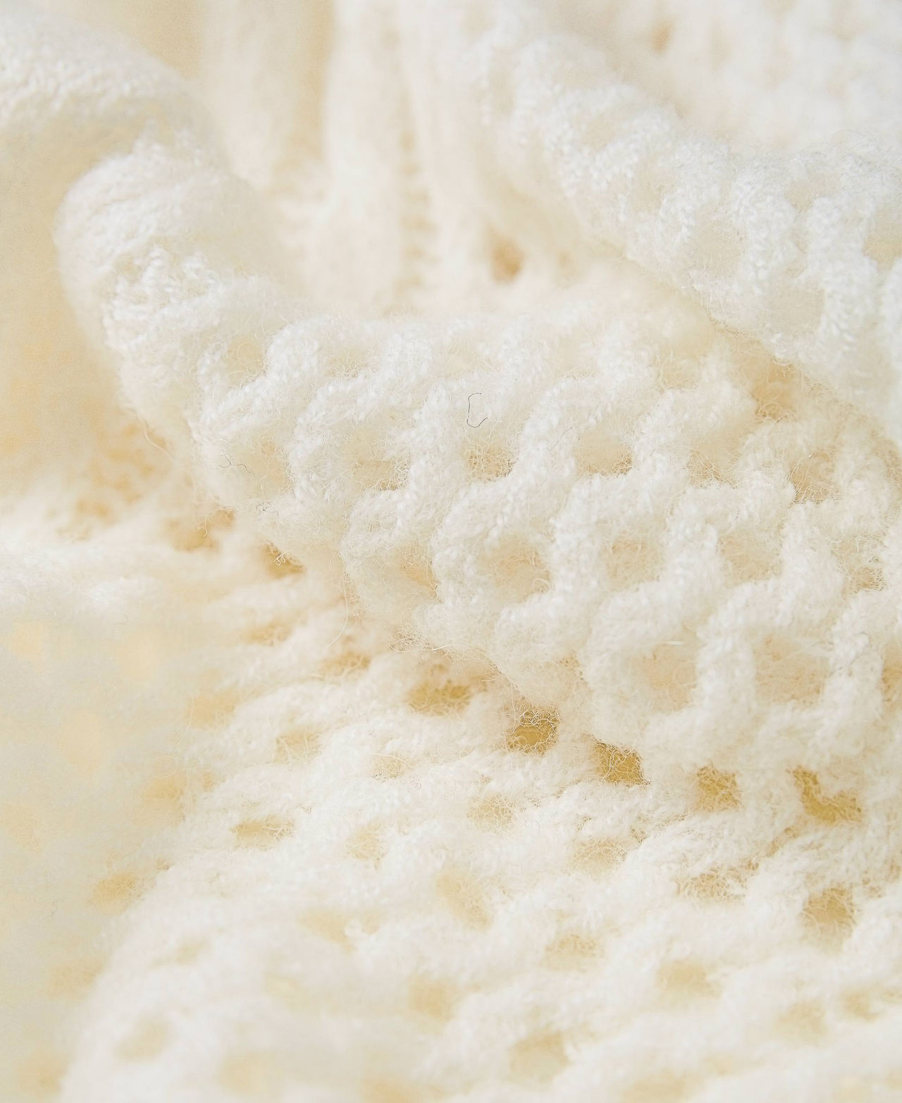Sciarpa a trecce con piume Bianco Neve Donna 222TA410H_00282_03