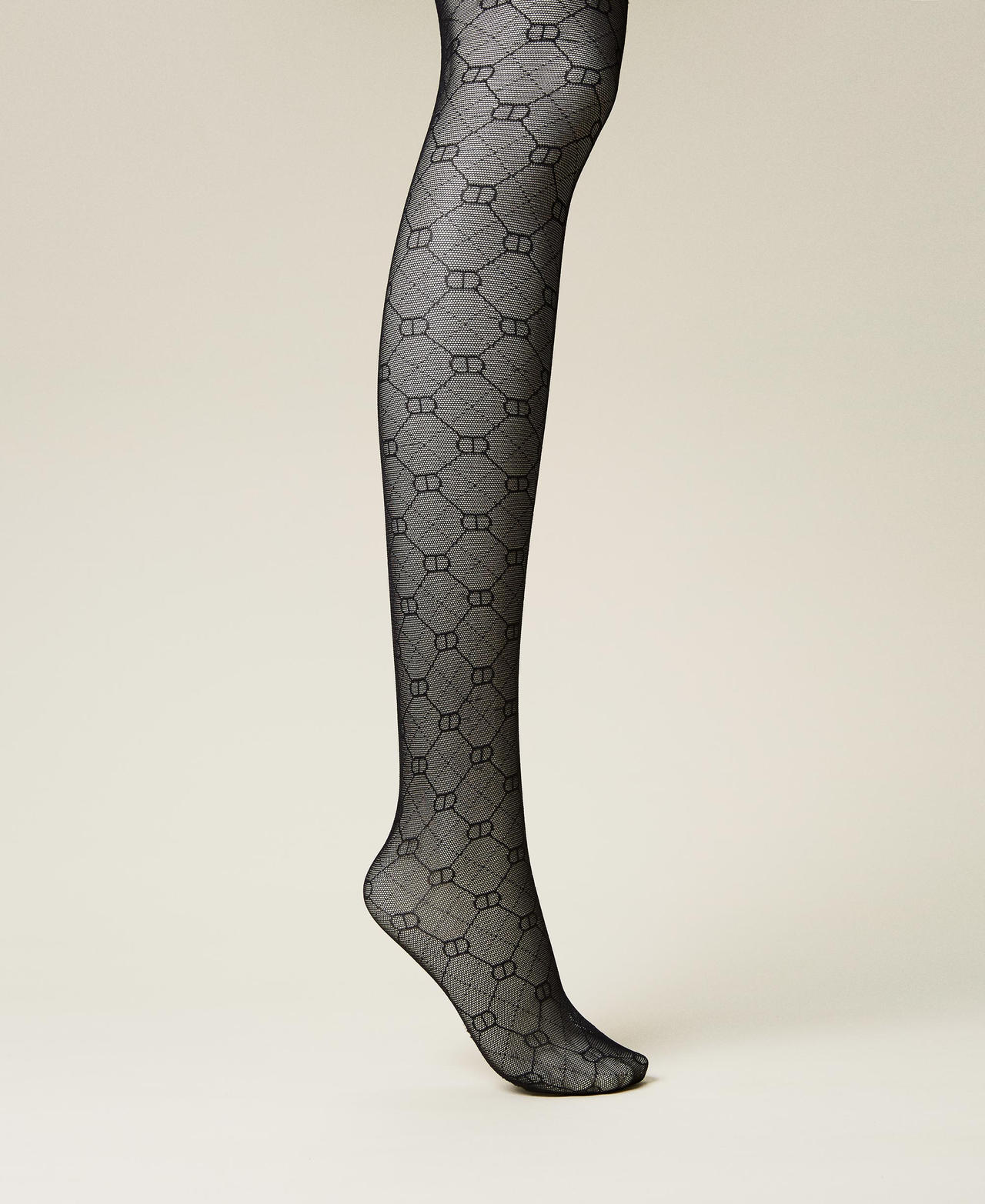 Collant con logo jacquard