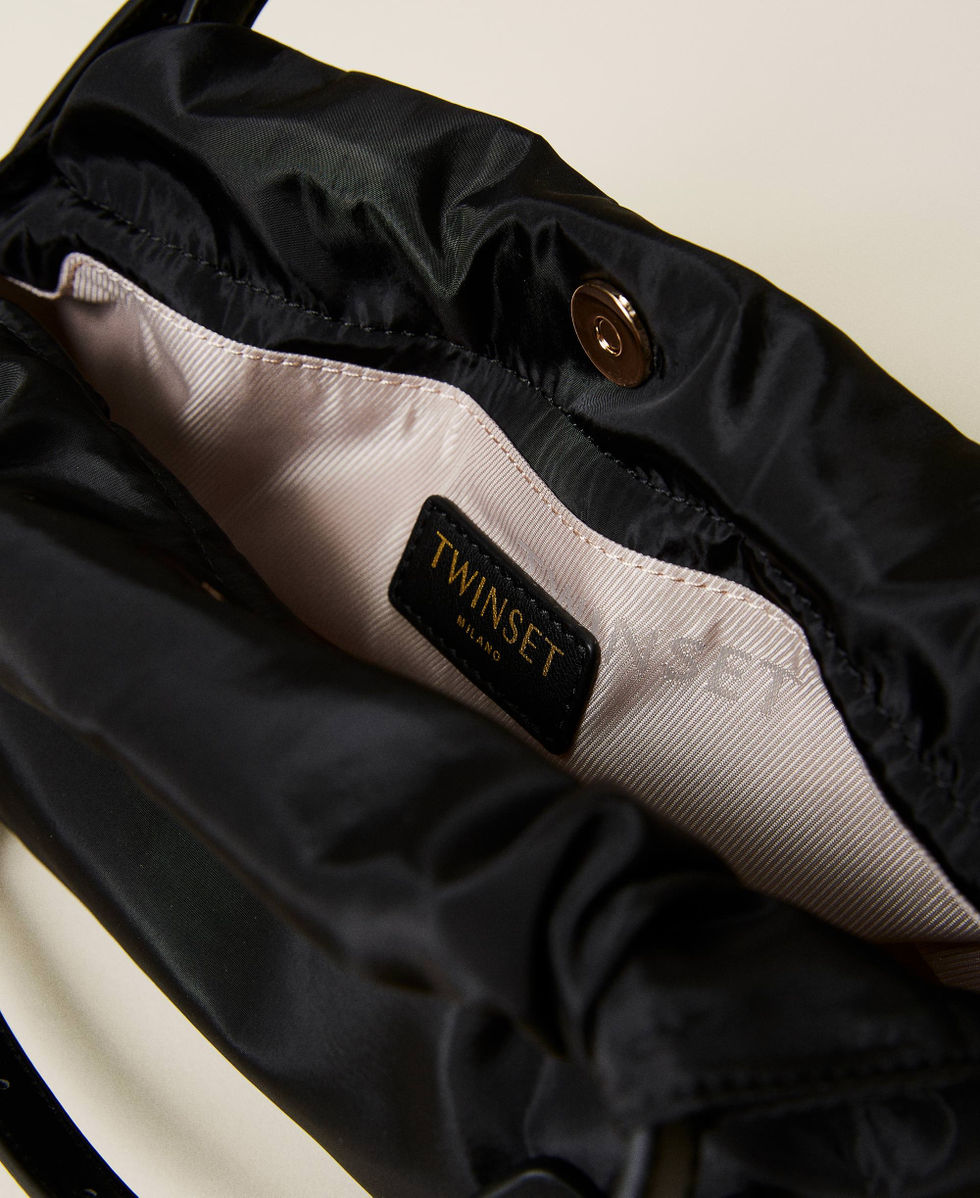 Hobo bag with gathering Woman Black TWINSET Milano