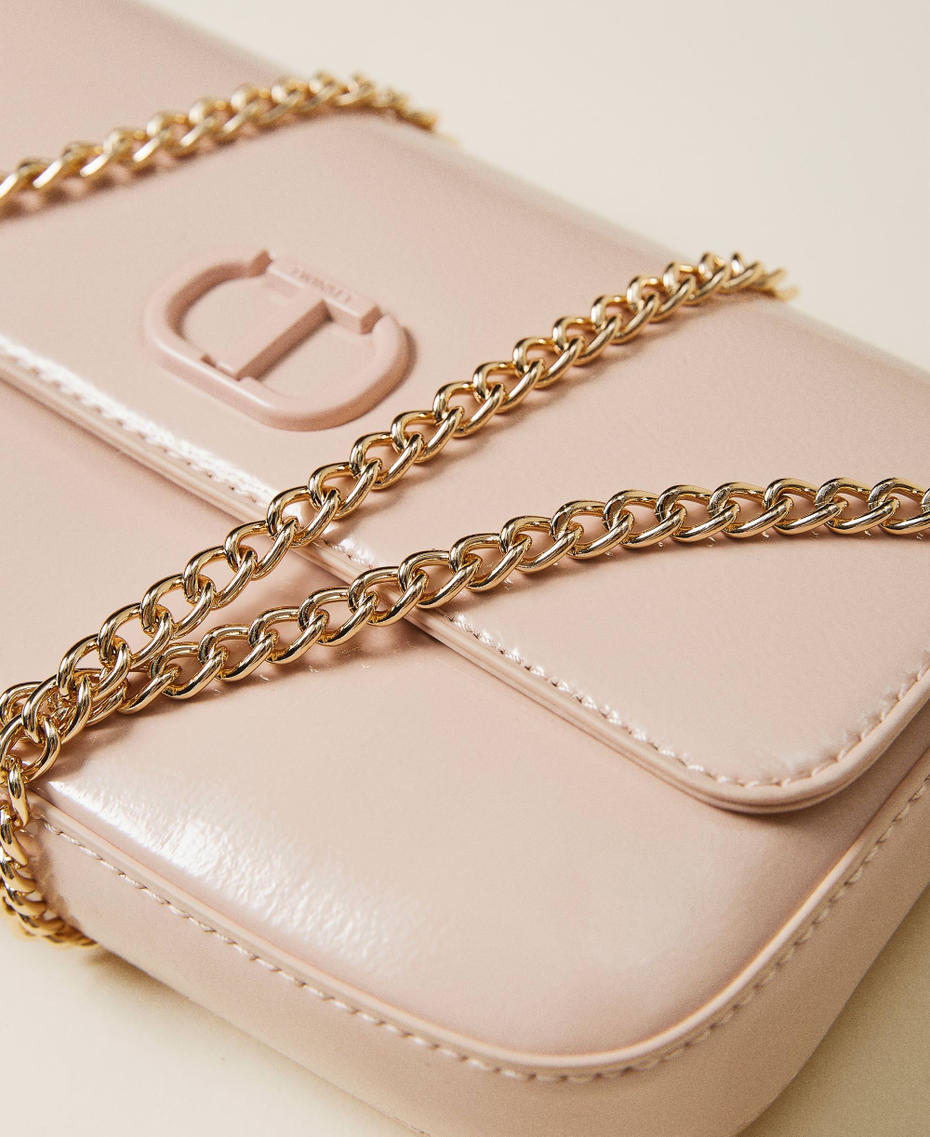 Shoulder bag with tonal logo