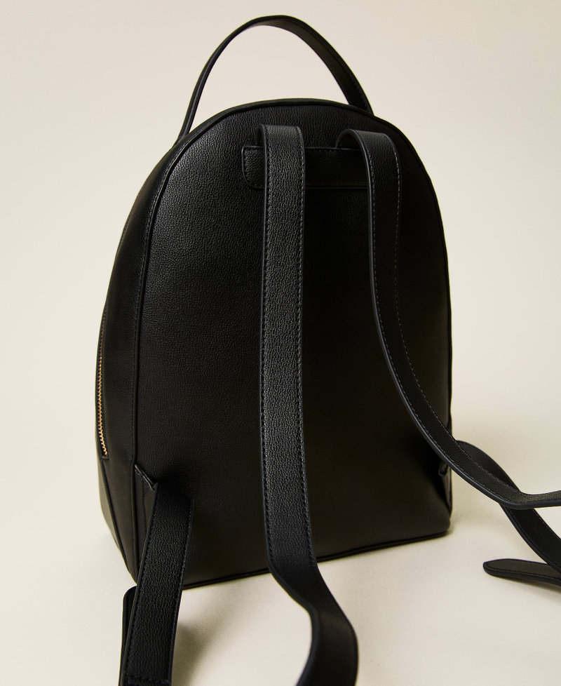 Backpack with logo and strap Black Woman 222TB7293-03