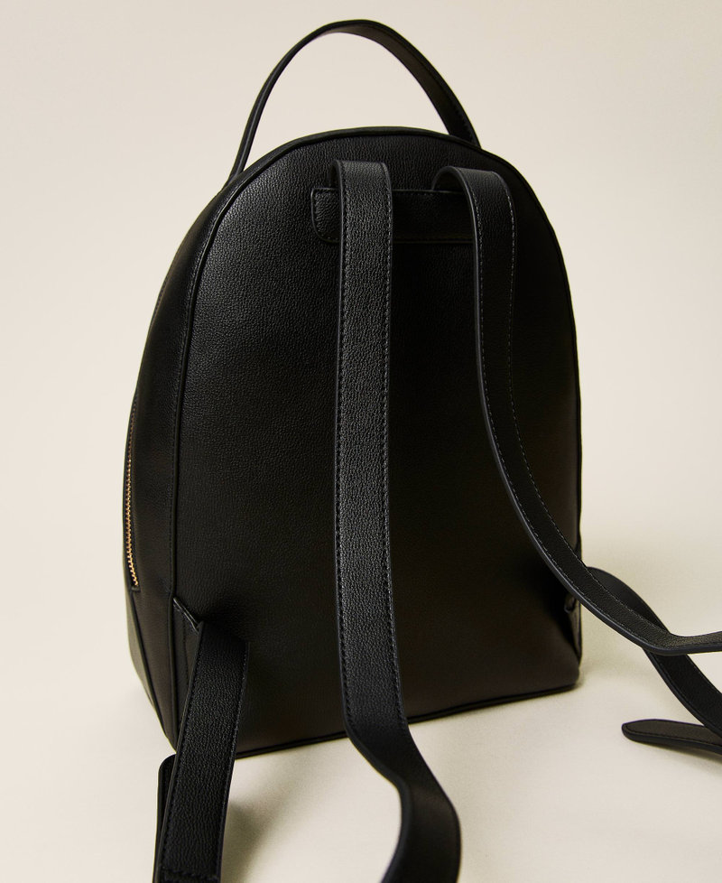 Backpack with logo and strap