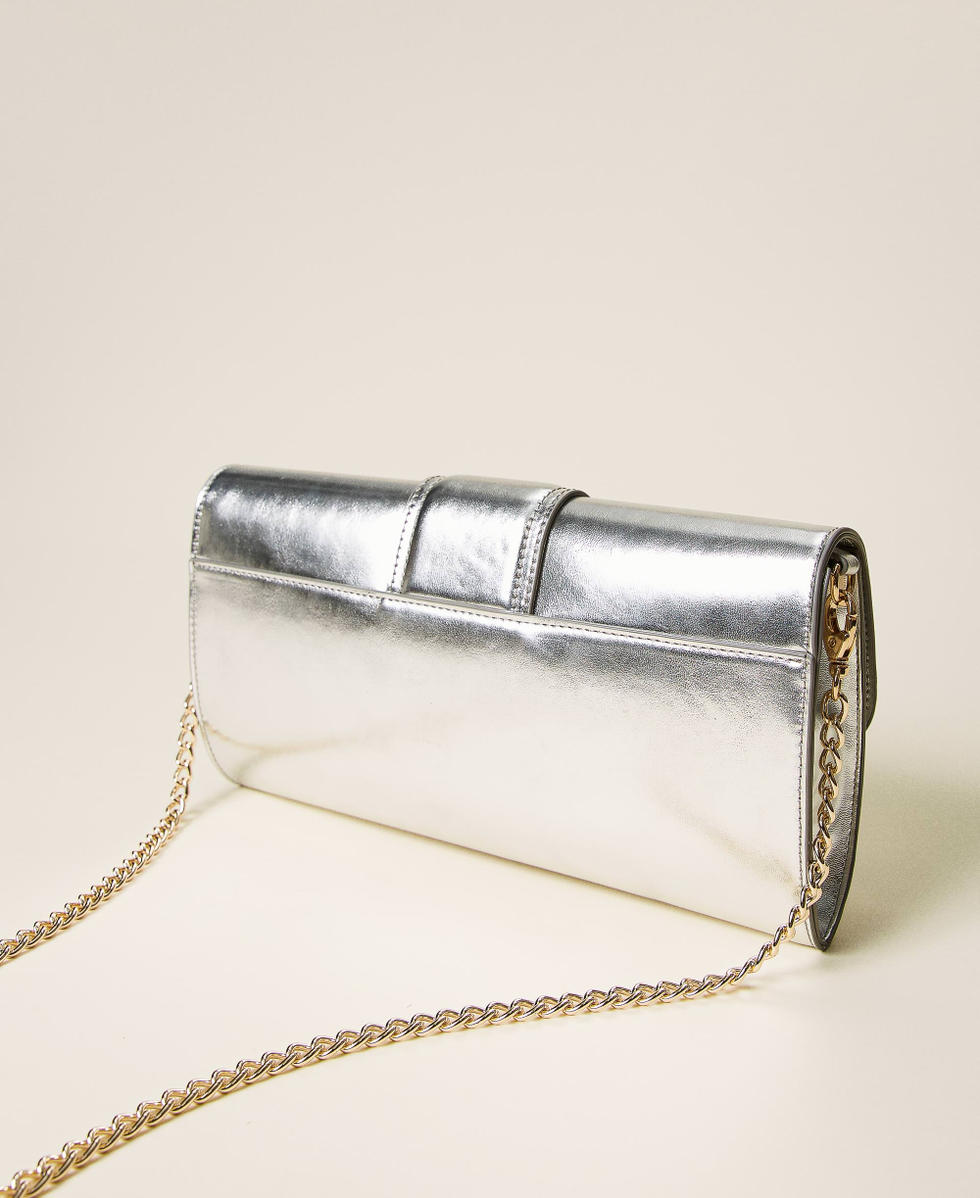 Silver patent clutch bag outlet