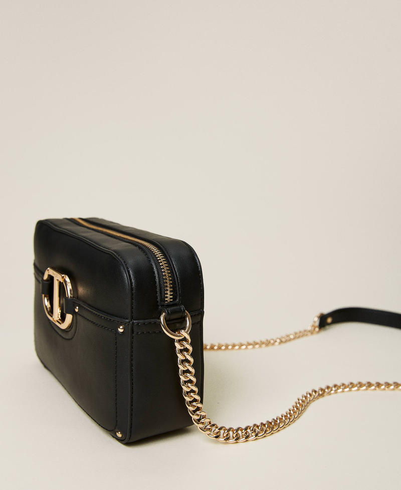 Shoulder bag with pocket and logo