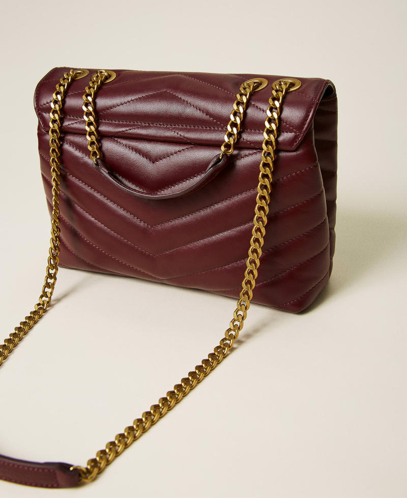 'Dreamy' leather shoulder bag Grape Woman 222TB7411-03
