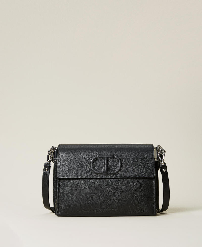 'Bisou' leather bag with flap
