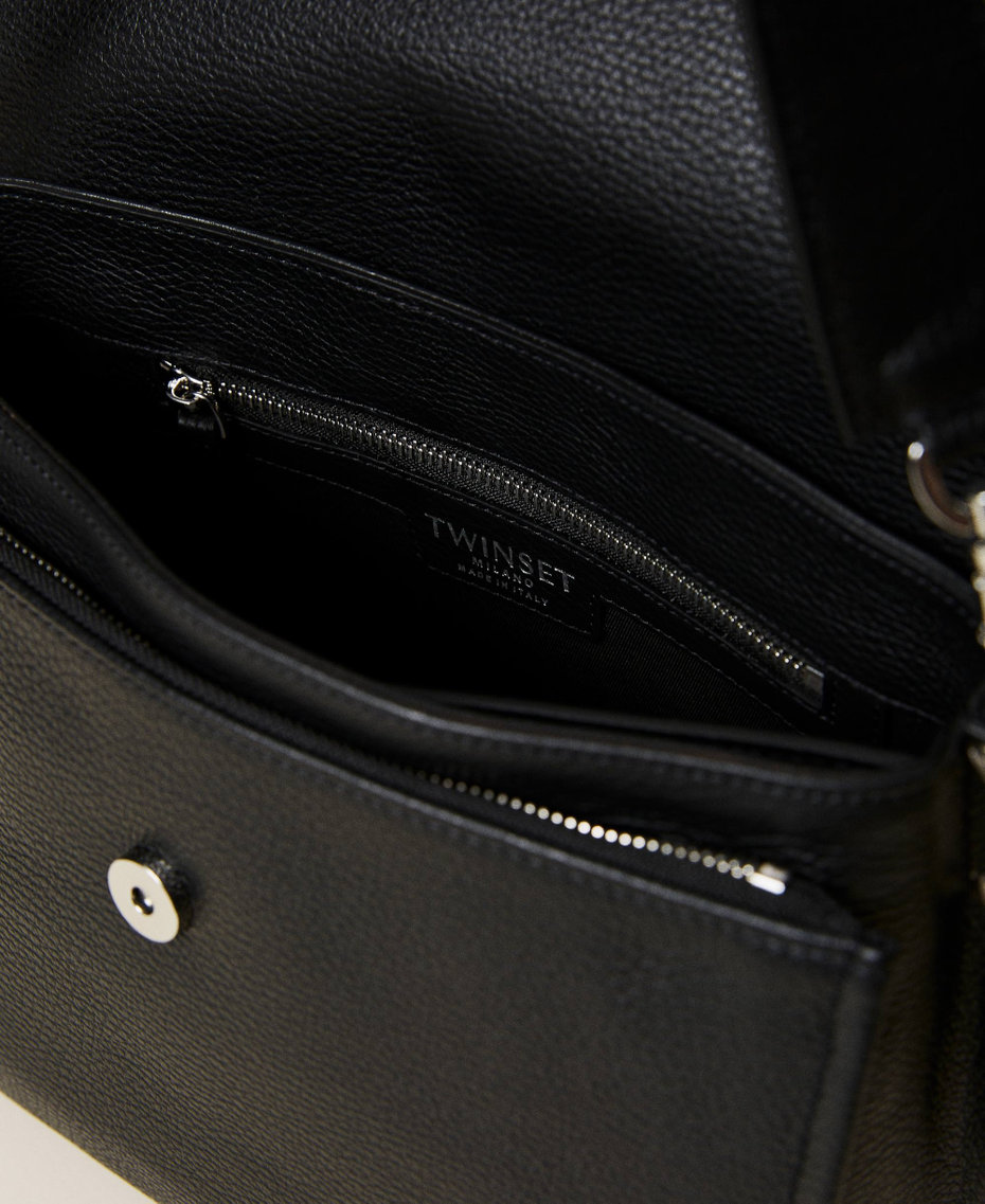 'Bisou' leather bag with flap