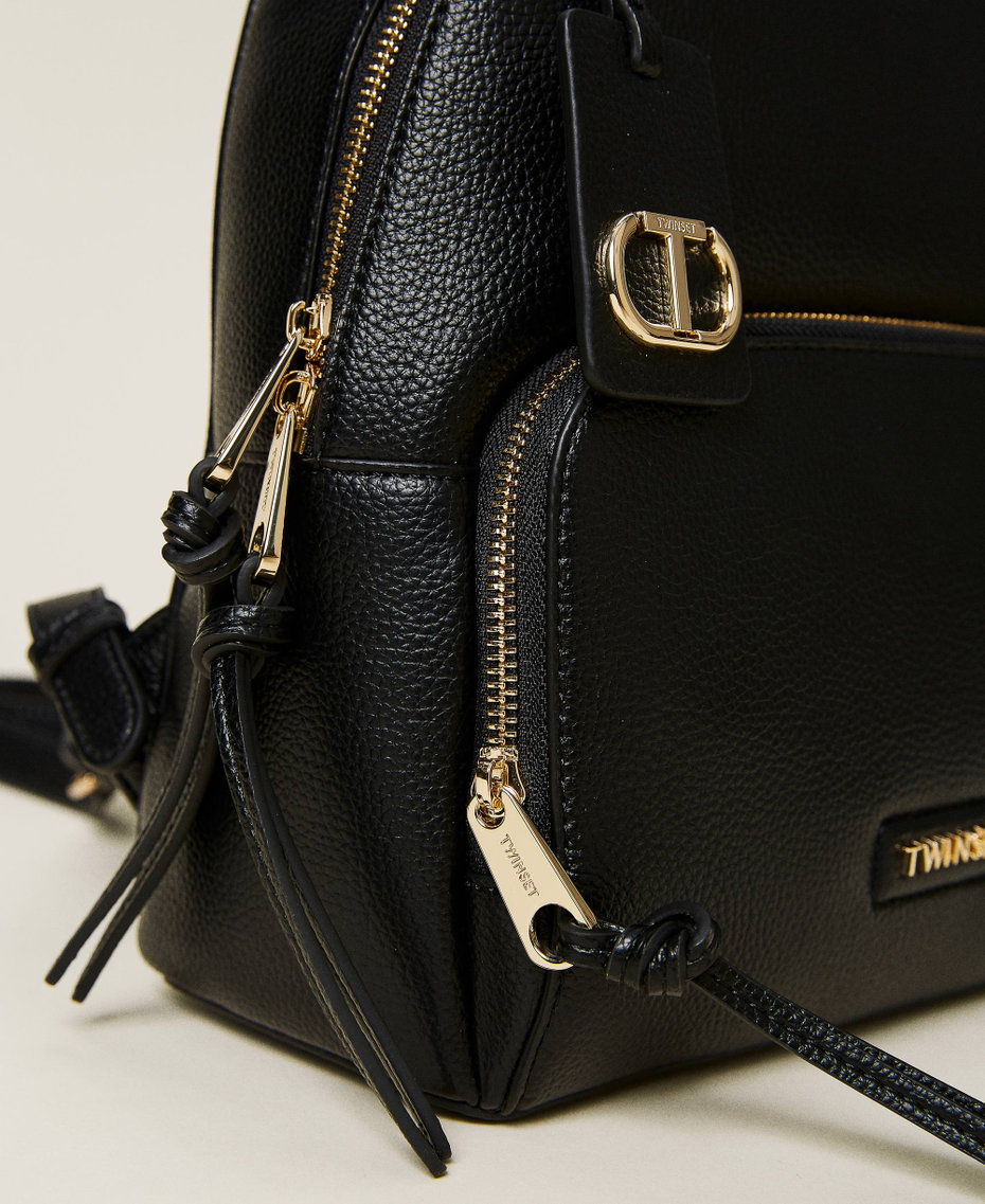 Backpack with logo tag