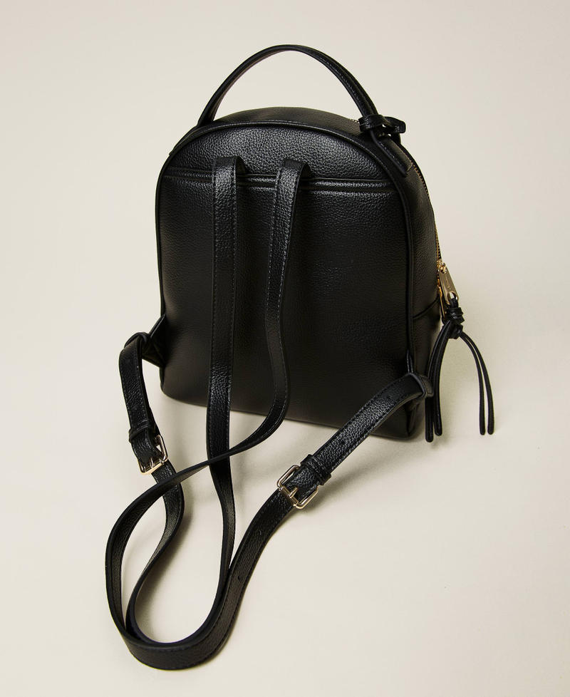 Рюкзак с биркой с логотипом Черный женщина 222TB7433-04
