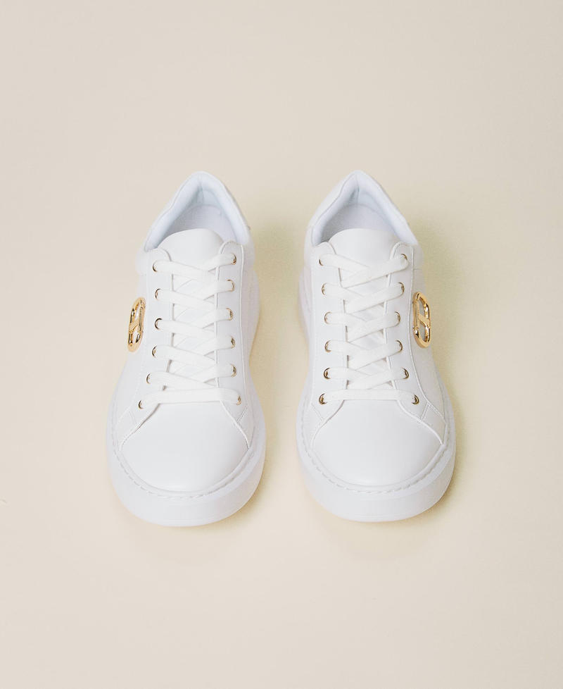 Trainers with logo White Woman 222TCP010_00001_05